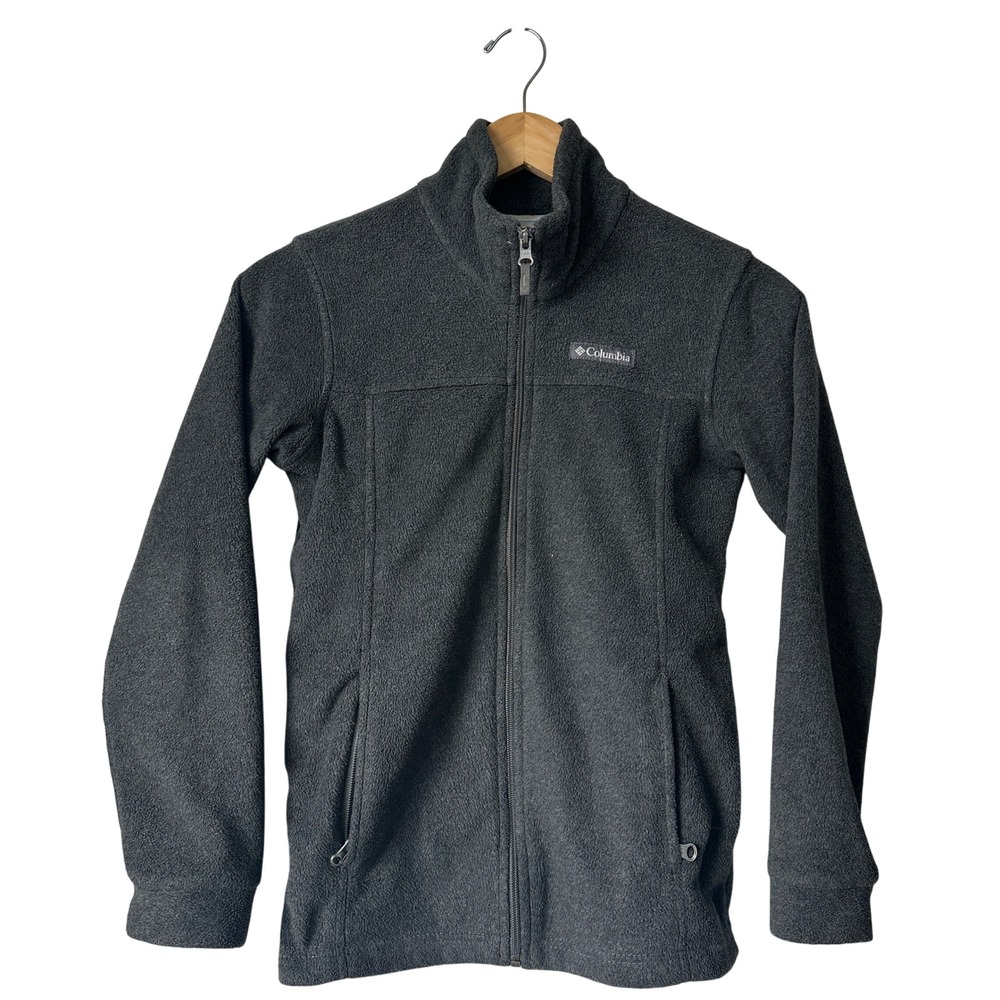 Columbia Kids Benton Springs Full Zip Fleece Jacket Gray M 10/12 WB6760